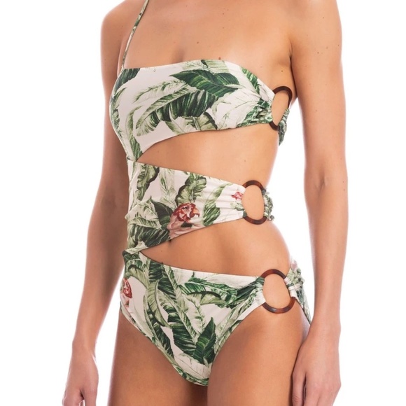 Cult Gaia Adriana Degreas Tropical One-Shoulder Swimsuit - Picture 3 of 14